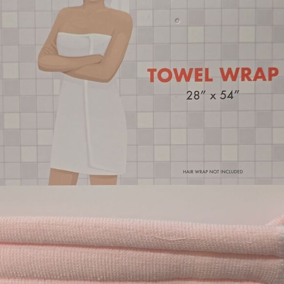 Caro Home Heart Embossed Towel Wrap - Picture 4 of 5